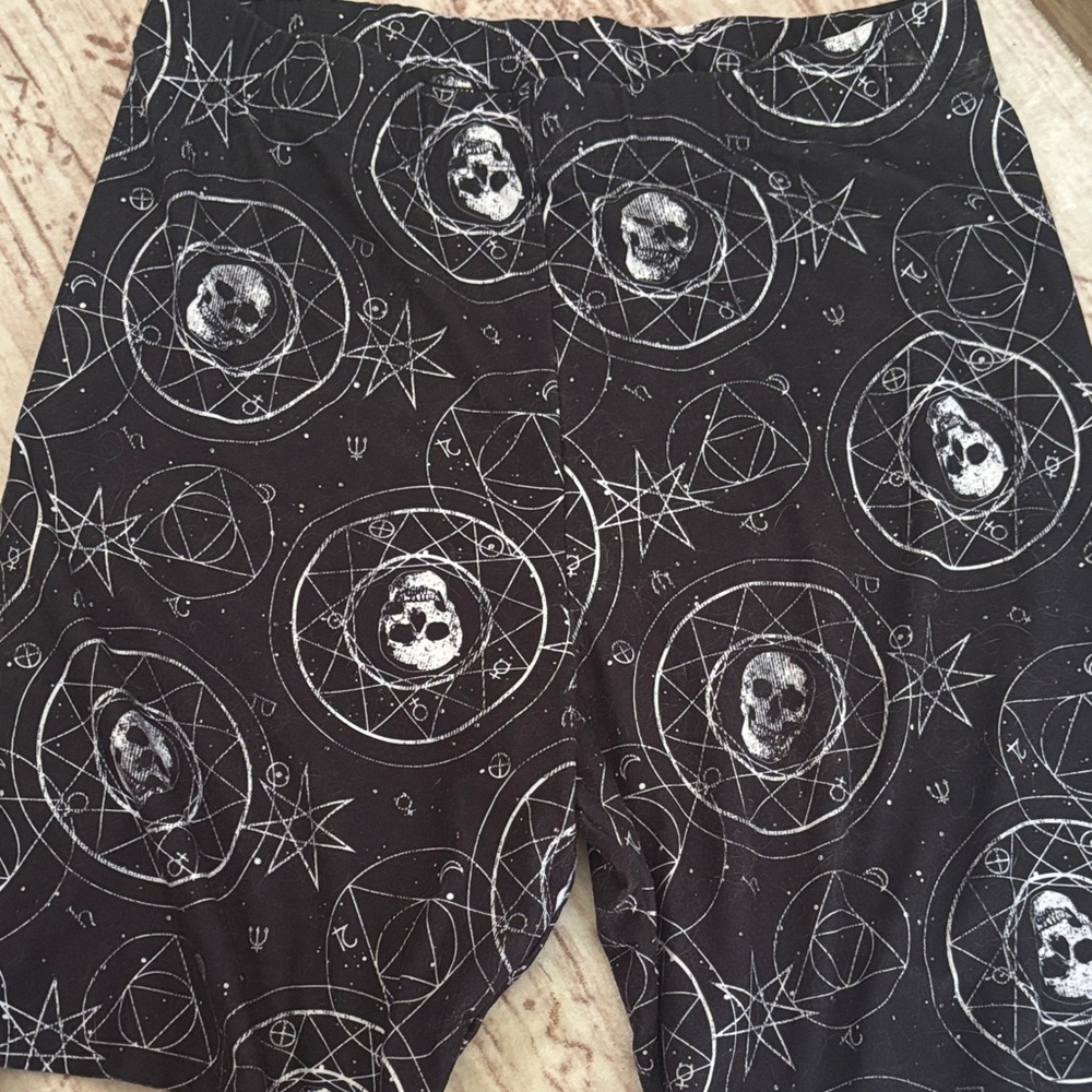Hot Topic Black and White Mystical Shorts